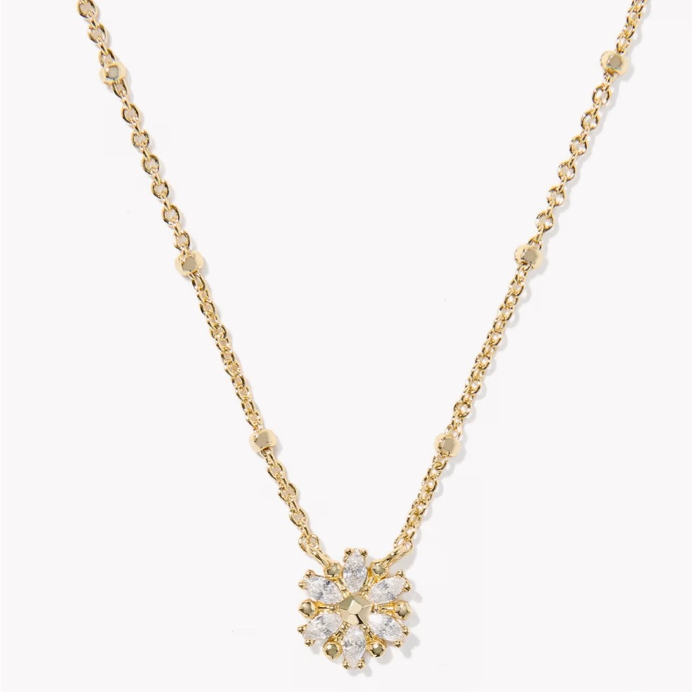 Kendra Scott Gold Necklace with Snowflake Pendant